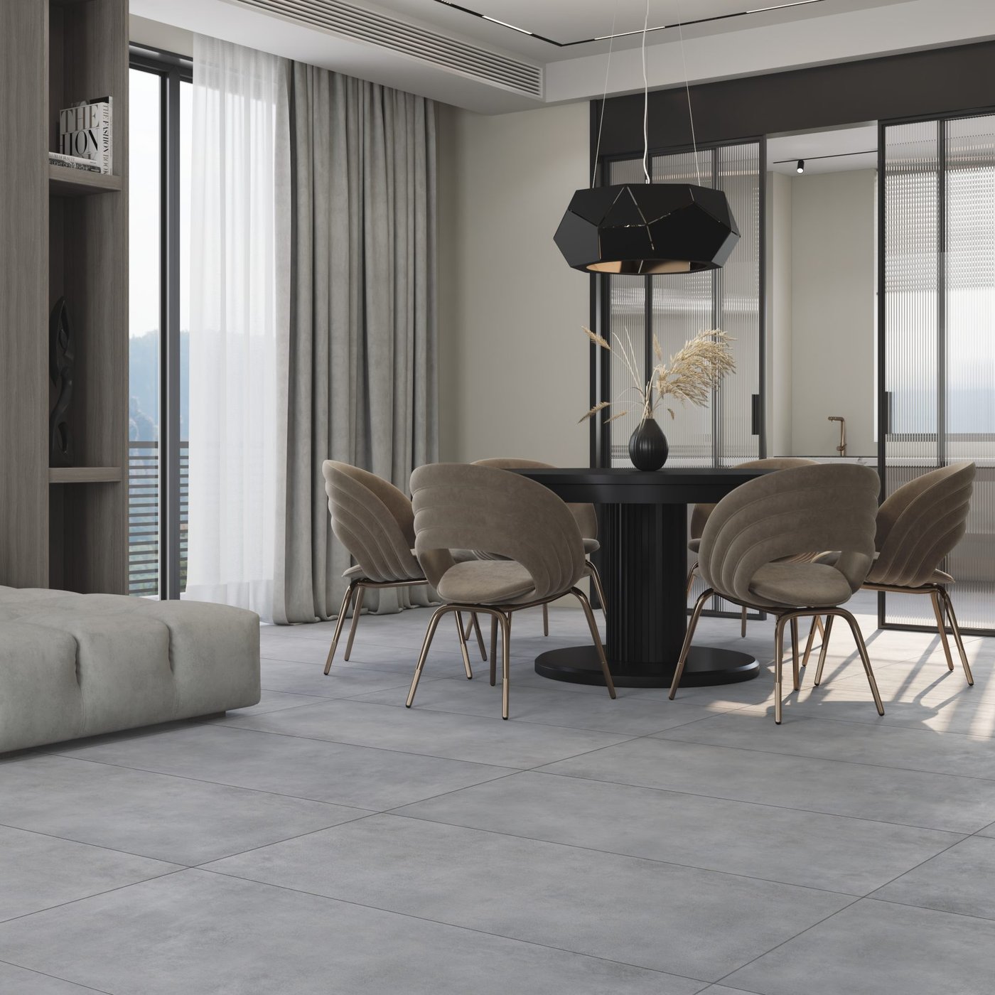 Terra Divina Grigio 60×60 cm — közeli nézet