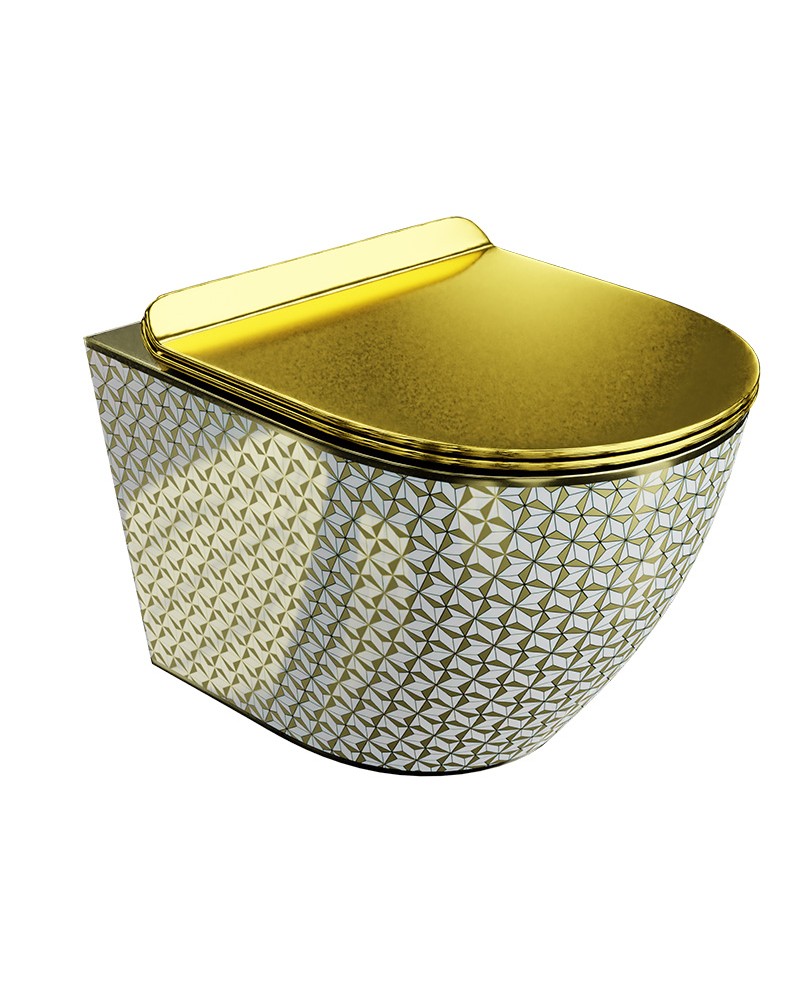 Lavita Sofi Slim Golden Never Die falra szerelhető WC csésze