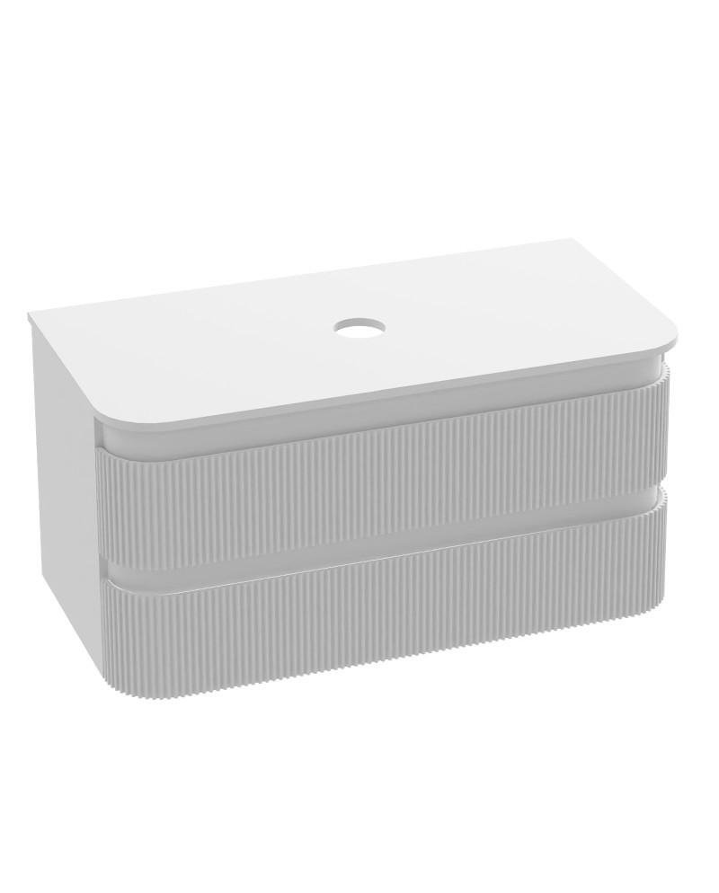 Lavita Vermont 1000 White Cabinet + White Table Top fürdőszobabútor – fehér