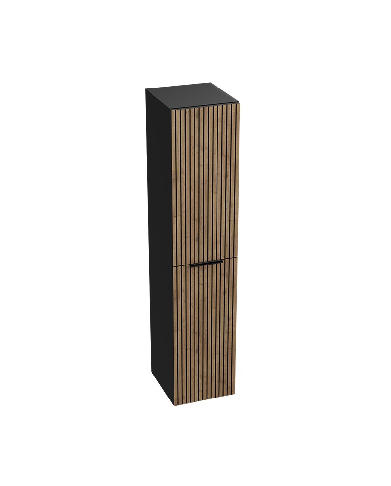 Lavita Oklahoma Wood Black 300 falra szerelt toronyszekrény – fekete