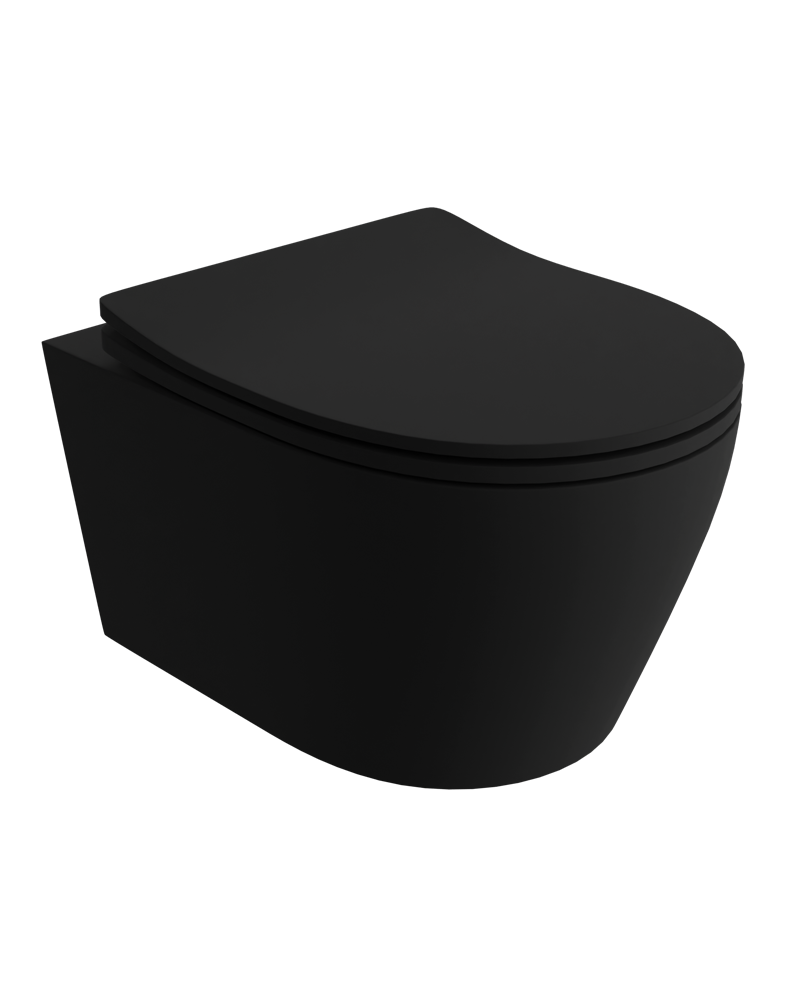 Lavita Praia Black 2.0 falra szerelhető WC csésze – fekete