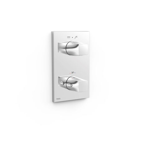Tres Grifería THERM-BOX Látható rész a 2-utas Therm-box falba süllyesztett rendszerhez (21125001)